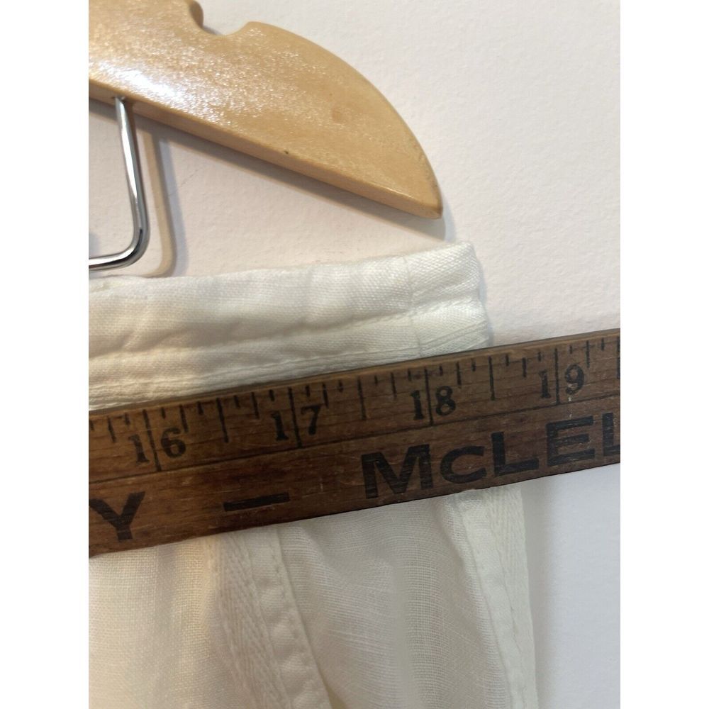 Joie Revolve Irreplaceable Linen Pants Off White Wide Leg Drawstring Waist 12 - Picture 4 of 8